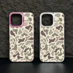 Camouflage Leopard PrintPhone Case for iPhone16Pro Max/15/14/13/12/11/X/XS/XSMAX/Samsung Galaxy S24/23/22/Ultra/Plus/FE/Shockproof Drop Protection Durable Protective Silicone Cover.YW08