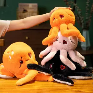 Dark Series Pirate Octopus Plush Toy  24cm 30cm Stuffed Animal Octopus Soft Doll Halloween Plush Kids Toy Home Decor