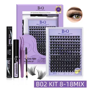 B&Q Classic Cateye Kit l B02,B03,B05 B19 B37 Lash kit,DIY Cateye Eyelashes Extension at Home Makeup Cosmetic Feb Stockup