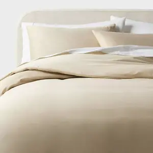 King Performance Sateen Duvet Cover and Sham Set Natural - Threshold™