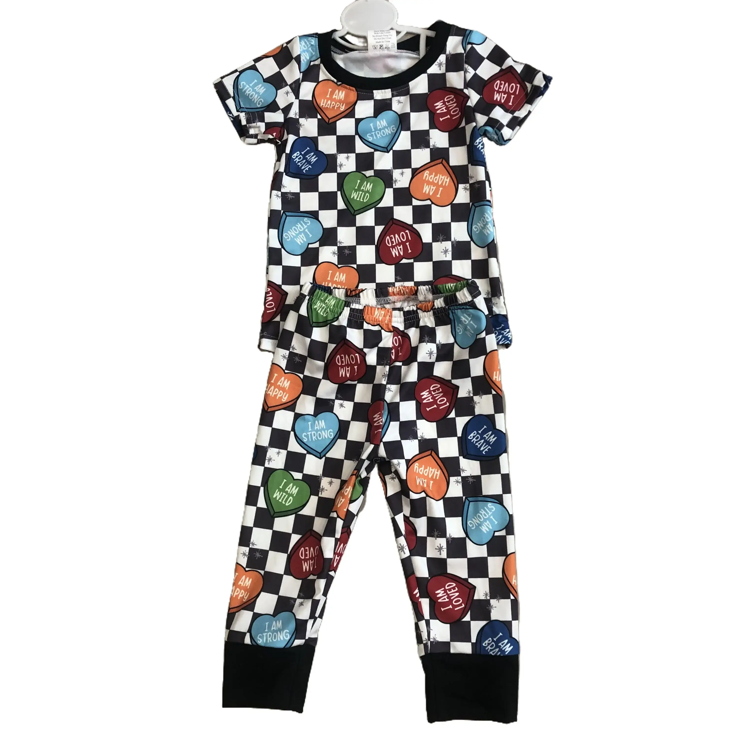 Boys' Valentine's Day Heart Pajama Lounge Sets - Kids' Sleepwear Clothing Set BSPO0490