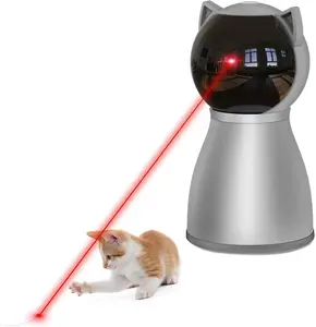 Laser Cat Toys for Indoor Cats,The 4th Generation Real Random Trajectory Motion Activated Rechargeable Automatic Cat Laser Toy,Interactive Cat Toys for Bored Indoor Adult Cats/Kittens (Gray)