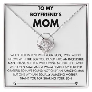 To My Boyfriend's Mom -Love Knot Necklace-Future Mother-in-Law Thank You Gift