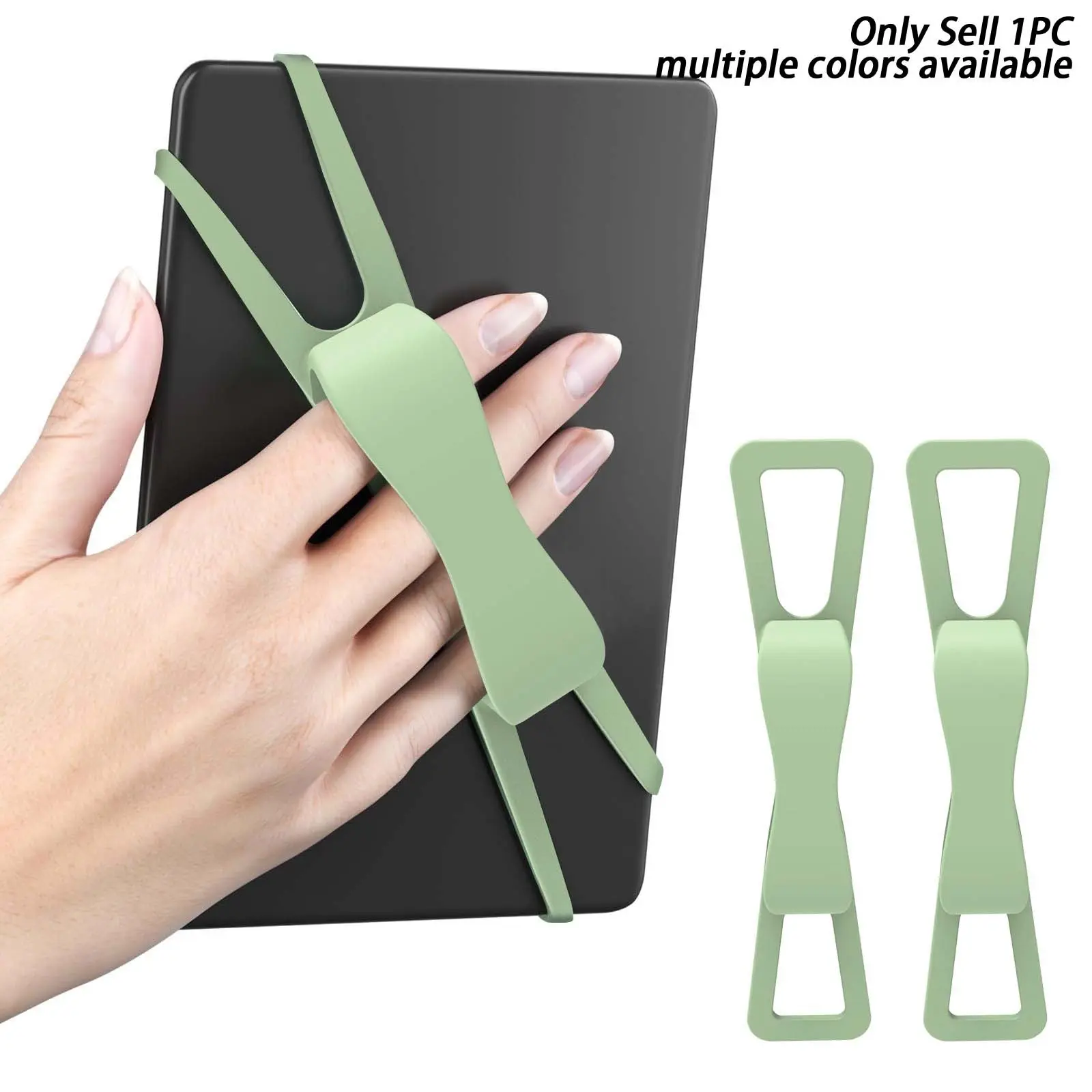 Kindle Hand Strap Holder, Silicone E-Reader Grip Band, Fits 4.7-8 Inch Kindle, Paperwhite, Tablet, Single Hand Reading Accessory