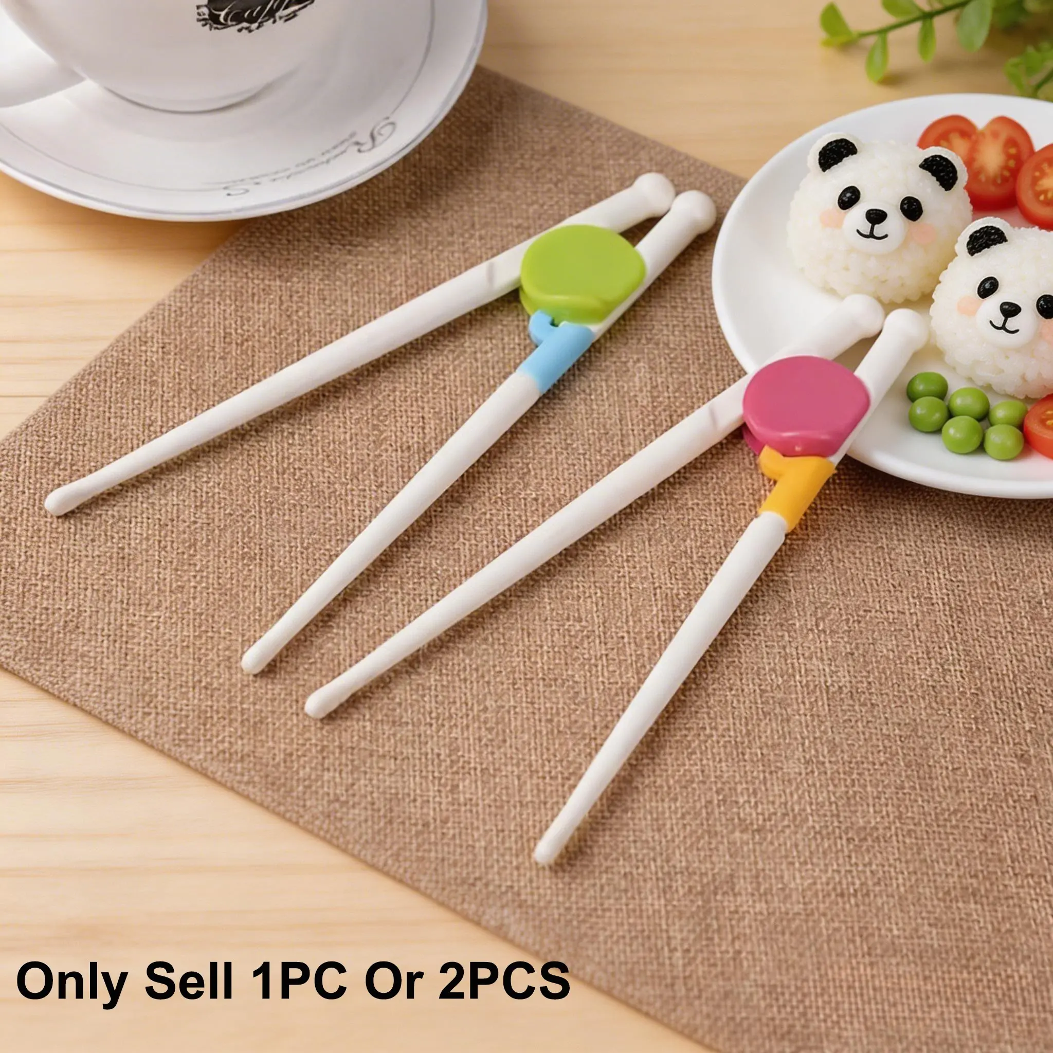 Training Chopsticks Set for Kids & Adults Beginner Learners, Useful Tableware Design with Helper Features, Durable Chopstick Pair, Utensils