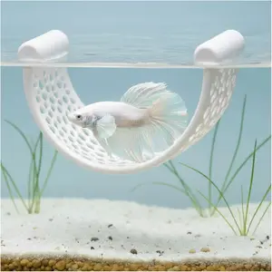Betta Hammock Floating Decor and Resting Hideout for Betta Fish  Accessories Small Aquarium and Nano Tanks (Pure White)