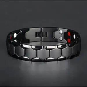 Titanium Steel Bracelet Wide Version Men's Stainless Steel Jewelry Pure Titanium Magnetic Bracelet 8.937 Length 0.709 Width 0.118 Thickness 3.174 Weight jewelry make diy bracelet necklace