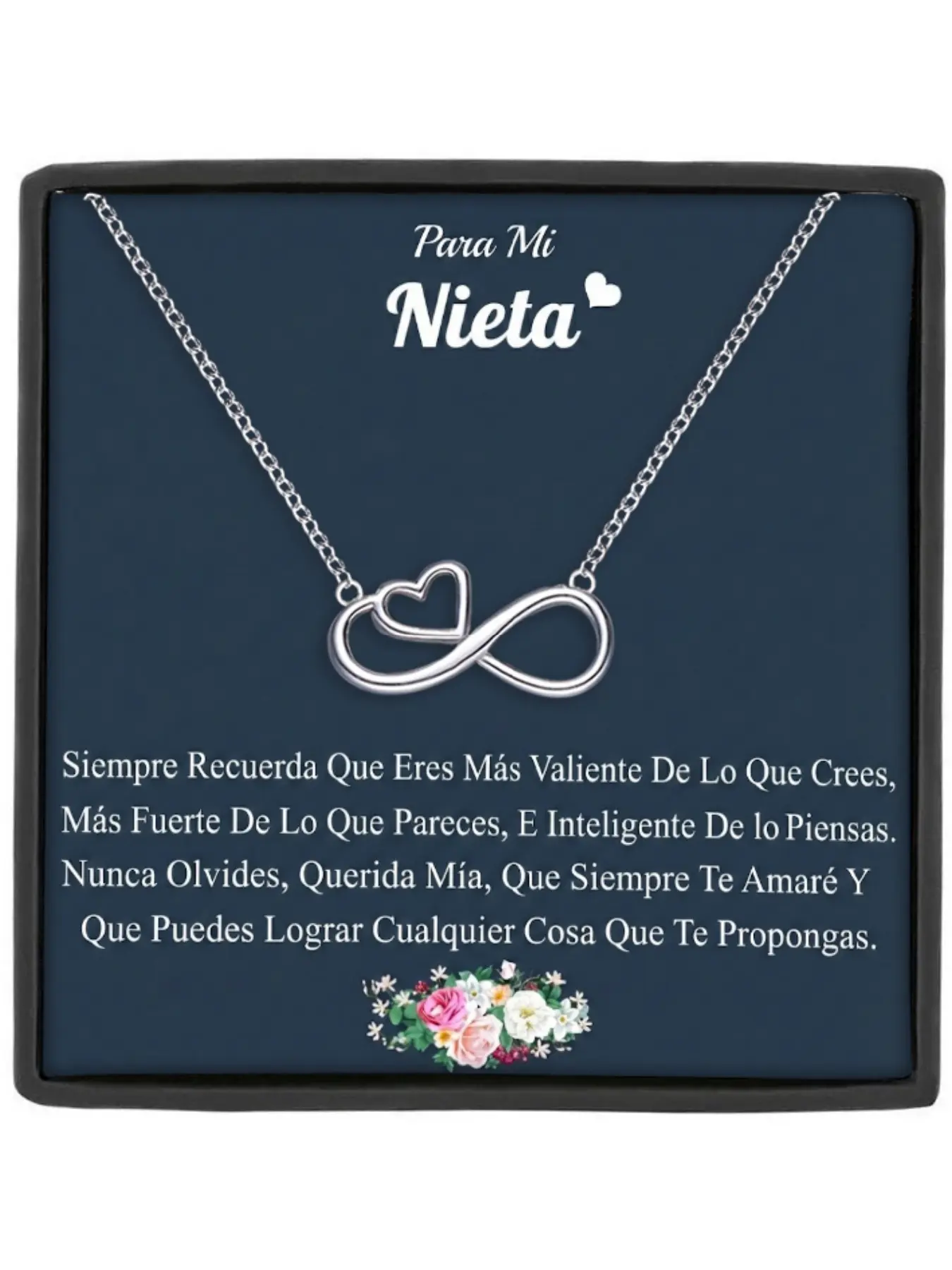 To Granddaughter Infinity Heart Necklace for Her Eternal Love Necklace From Grandma Birthday/Christmas Jewelry