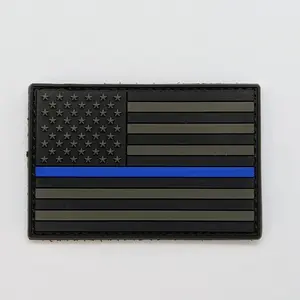 Thin Blue Line Flag PVC Patch