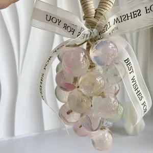 originalHandmade Custom Grape Scented Soap Aromatherapy Essential Oil Soap Butterfly Element Handmade Soap Gentle Cleansing Gift for Friends Family Besties Birthday Gift Souvenir Pendant Gift Box