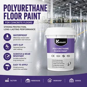 Kotoshi Epoxy Floor Paint Kit - Waterproof Self-Leveling Non-Slip Garage & Concrete Floor Coating, Heavy Duty