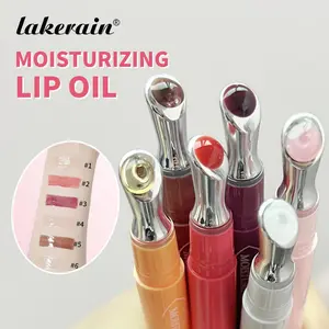 3-Color Tinted Lip Essence Pen Oil, Long-Lasting Moisture Not Sticky, Metal Massage Head and Rotating Design for Lip Care, 3-In-1 Hydration Base & Layering, Lip Care, Shea