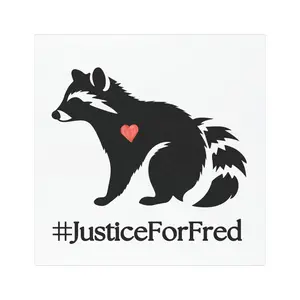 Car Magnet, Justice for Fred, Animal Lovers, Animal Rights, Raccoon, Weatherproof Magnet