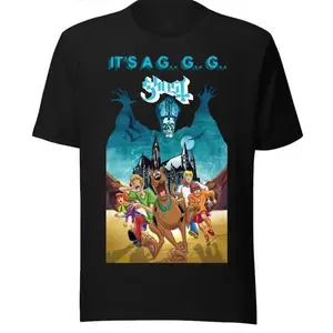 Ghost Rock Band x Sc00by-Doo Shirt, Rock Fans T-Shirt, Spooky Season, Cartoon Halloween Movie T-Shirt, Sweatshirt, Hoodie Fashion Cotton, Full Colors, Full Sizes, For Men, For Women