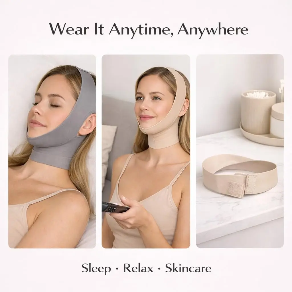 Collagen Face Sculpt Wrap, Reusable & Washable Face Mask for Wear