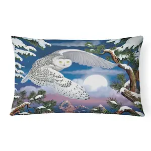 212 MAIN Snowy Owl Decorative Pillow, 12x3x16 in, Heavyweight, Fade-Resistant, Indoor/Outdoor Bedding Soft Furnishing