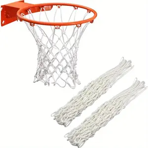 2-Piece Set Heavy-Duty Basketball Net Replacement Parts, Suitable for Indoor and Outdoor Fitness Equipment, Standard Basketball Hoop