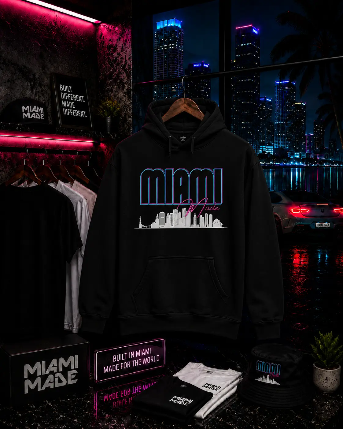 Miami Made Hoodie Ivory City