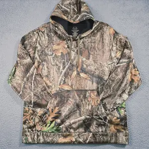 Realtree Sweater Mens 2XL XXL Brown Green Outdoor Lightweight Hoodie Edge NWT