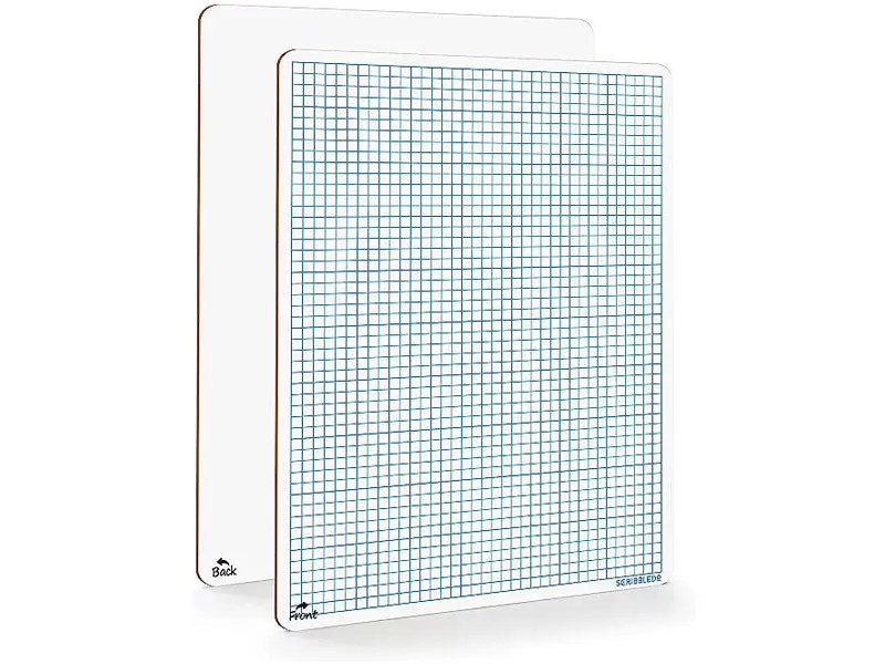 Graph Double Sided Whiteboard 9"x12"