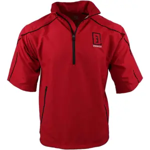 SHOEBACCA Mens Free Swing Peached Short Sleeve Half-Zip Casual Outerwear Casual - Red