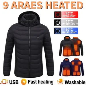New Heated Jacket Coat USB Electric Jacket Cotton Coat Heater Thermal Clothing