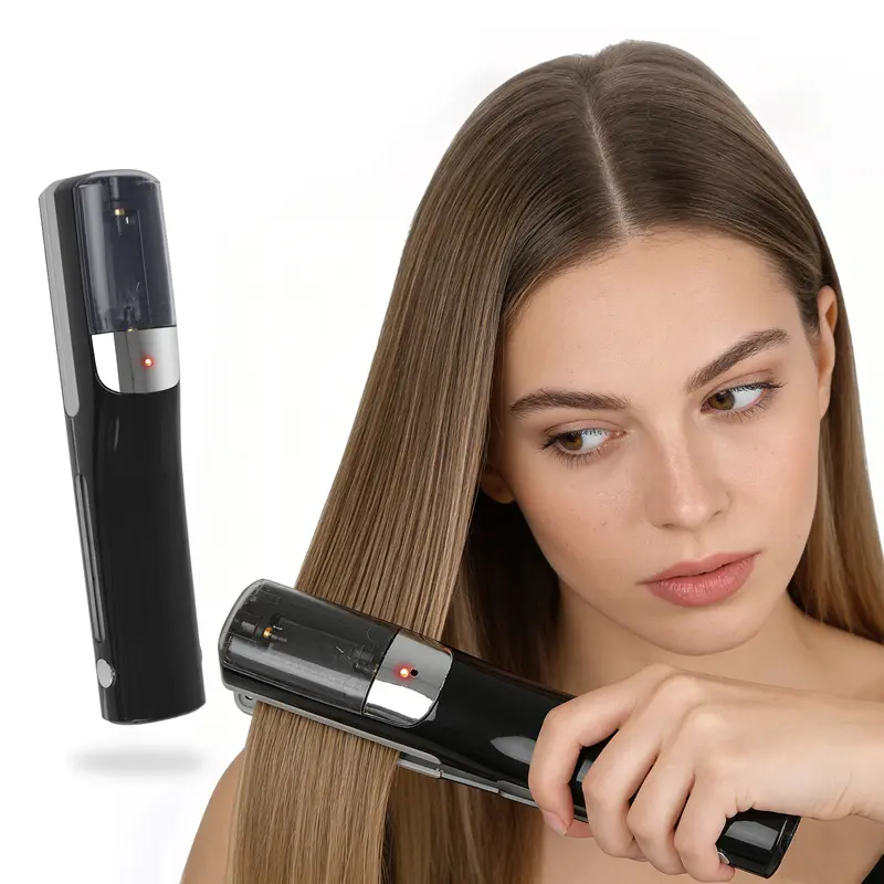 Rechargeable split hair trimmer, portable hair repair and styling tool, ideal gift choice for cordless smooth haircut.