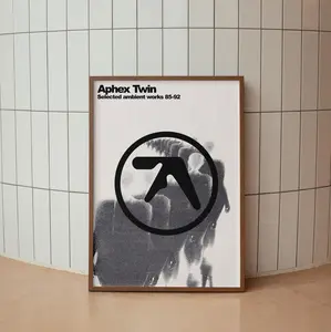 Aphex Twin music wall art print techno poster 90s rave