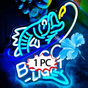 Vibrant Neon Beer Sign - Commercial Illuminated LED Beer Neon for Man Cave, Party Decorations & Home Bar Wall - USB-Powered, Semi-Flush Mount, Dimmable with Button Control, Plastic Fixture, Party Wall Decor  Neon Beer