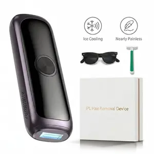 Glowre IPL Hair Removal Device with Ice Cooling Care Function, 999999 Flashes, Painless & Long-Lasting Results for Armpits, Legs, Bikini Line
