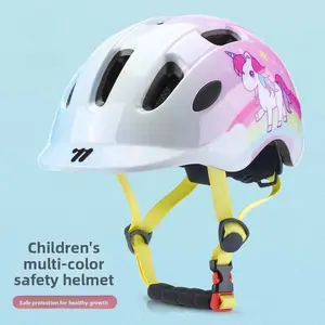Multicolor Cartoon Helmet, Integrated Bike Balance Walker Skateboard Gear, Parent-Child Cycling Safety Equipment