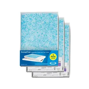 PetSafe ScoopFree Crystal Cat Litter Disposable Tray Refill, Automatic Litter Box Replacement Tray with Crystal Litter Technology, Superior Odor Absorption and Easy Cleanup for Indoor Cats and Multi Cat Homes, Set of 3