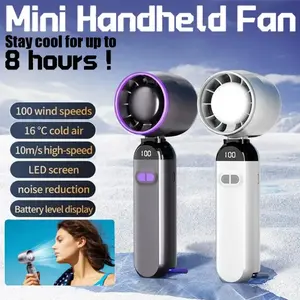 TURBO BLASTER- Cooling AC Foldable Handheld Portable Fan HOT SUMMER Convenient Fan Long Lasting Battery NONE