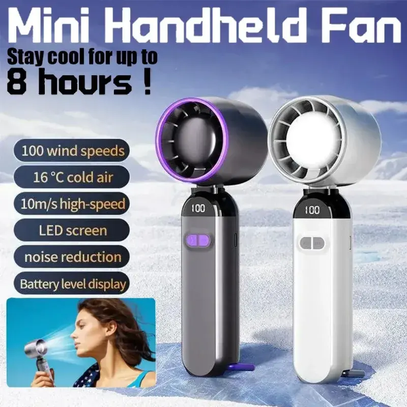 TURBO BLASTER- Cooling AC Foldable Handheld Portable Fan HOT SUMMER Convenient Fan Long Lasting Battery NONE