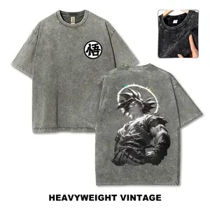 Men's Oversized 90s Vintage Anime Graphic Tee, Streetwear Top for Vacation Outfits