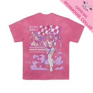 Ironmouse Acid Wash Pink Shirt