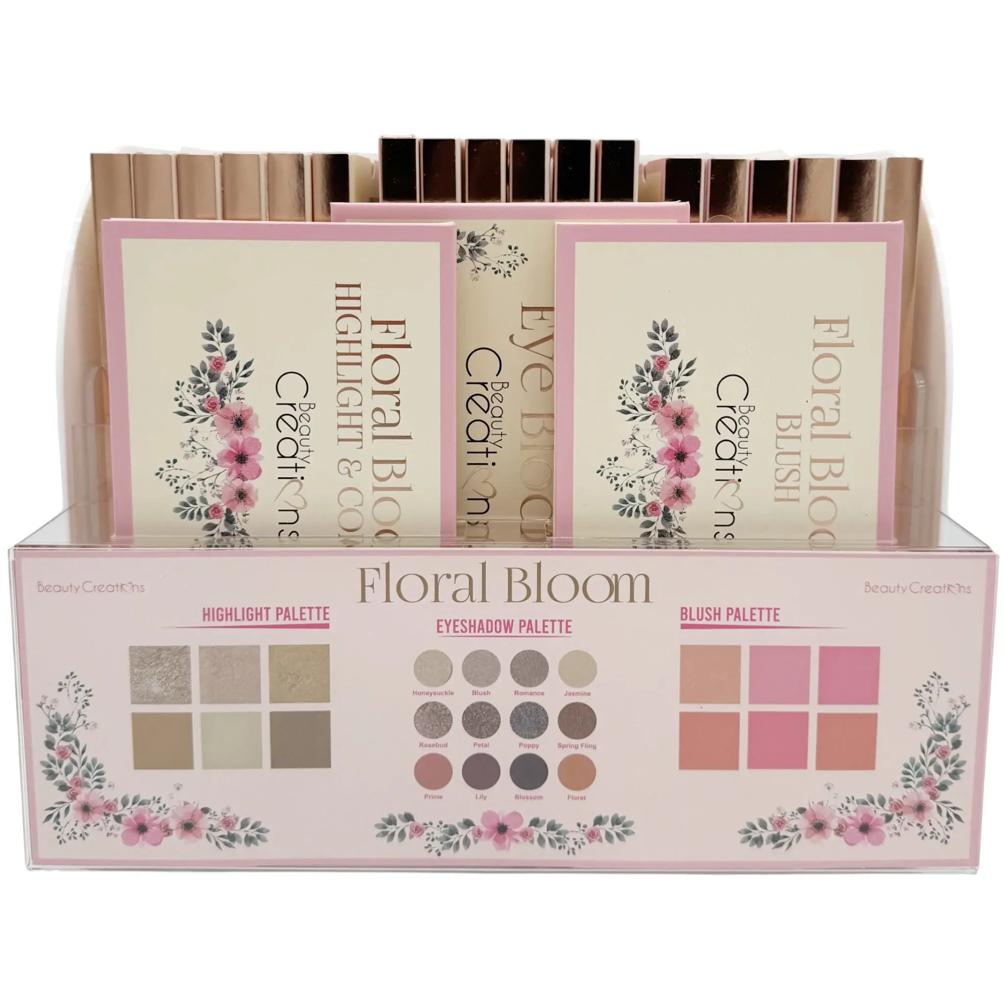 Beauty Creations Floral Bloom Palette - Wholesale Display 18 Units + 3 Tester (FB-PT)