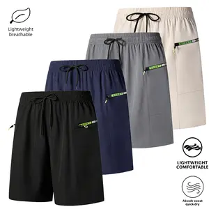 Men's Performance Athletic Tech Shorts,Lightweight Breathable Gym Training Shorts,Quick Dry Running Sportswear,Minimalist Casual Streetwear Shorts