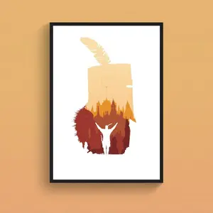 Dark Souls Solaire of Astora Art Print - Gothic Video Game Poster - Unframed High-Quality Warrior of Sunlight Wall Art - Praise The Sun Aesthetic Decor
