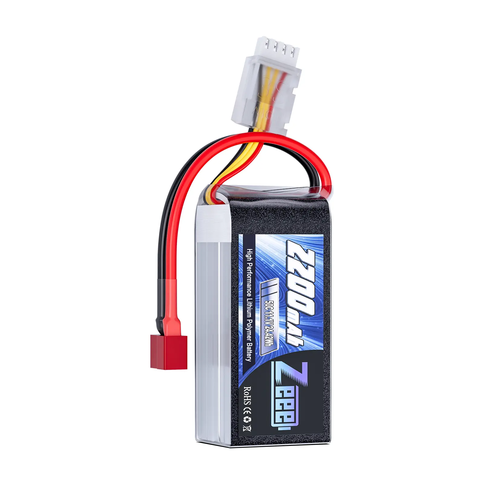 Zeee 3S 2200mAh Shorty Pack Lipo Battery 11.1V 50C Battery with Deans Plug for RC Car Truck Vehicles RC Boat RC Drone Airplane Quadcopter Helicopter FPV RC Hobby Models