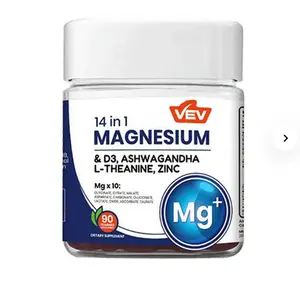 VEV 14-in-1 Magnesium Gummies-withAshwagandha,L-Theanine, Vitamin D3 & Zinc, EdibleHealthcare Dietary