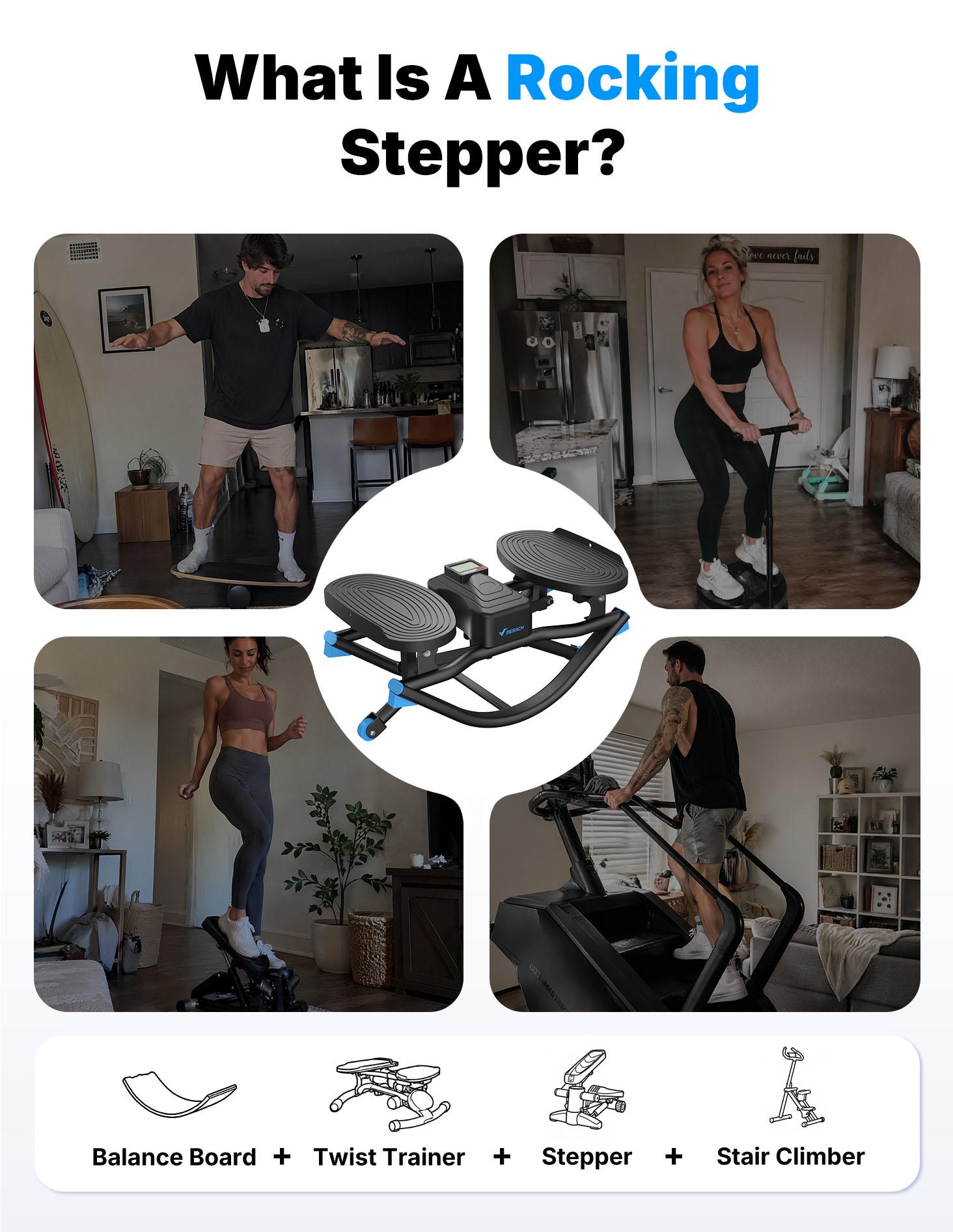 Merach Rocking Stepper Ski Machine with 3D Motion Stepper Design Side Sepper Machine for Home Workout - 330 lbs Capacity, Compact & Space-Saving Design, Built-In Counter BackToSchool Merach Rocking Stepper Ski Machine with 3D Motion Stepper Design Side Sepper Machine for Home Workout - 330 lbs Capacity, Compact & Space-Saving Design, Built-In Counter BackToSchool