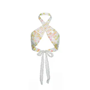 Kalani Sequin Crochet Cross Top