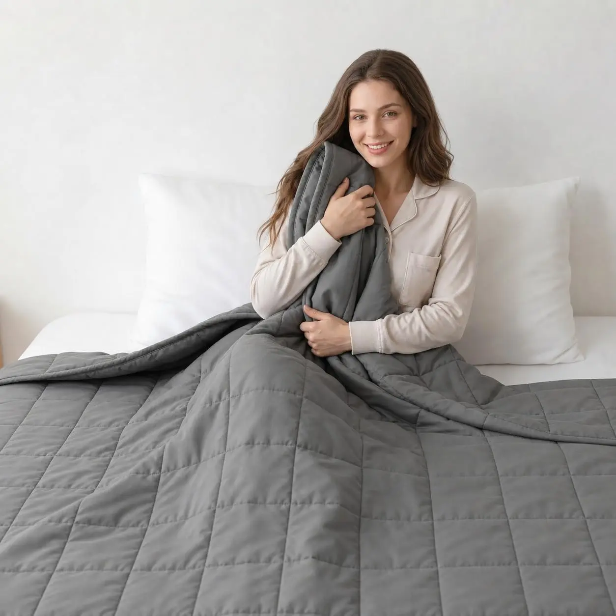 Weighted Blanket for Adults - Cooling Heavy Blanket for 110-130lbs with Premium Glass Beads - Soft Thick Big Blankets for All-Season Sleeping Comfort Breathable (78” x85” 25lbs)