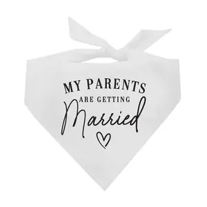 My Parents Are Getting Married (Black) Wedding Triangle Dog Bandana