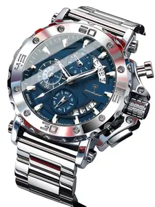 Men's Business Fashion Calendar Luminous Waterproof Watch, Fashion Watch for Party, Daily Clothing Decor, Trendy All-match & Exquisite Watch for Birthday Gift with Box