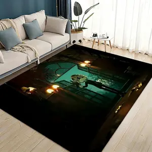 M-Murder Drones Season 1 Floor Mat Flannel Rugs Geometric Graphic Rug Soft Warmth Floor Mat Thickened Non-Slip for Room Home Decor Door Mat Strong Water Absorption Upgraded Anti-Slip Backing Easy to Clean Home Decorative Rug