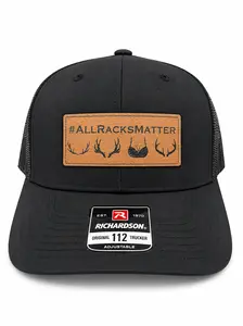 All Racks Matter Trucker Hat Featuring A Funny Statement Patch, Breathable Mesh Backing, Curved Brim, And Adjustable Snap Closure For Daily Wear.
