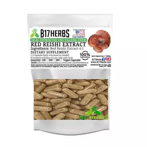 Red Reishi Extract 4:1 - Dual Extracted - 100 veggie caps