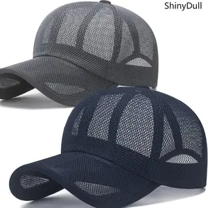 2PCS Mesh Baseball Caps – Breathable Hollow Design, Adjustable Snapback Sun Hats for Summer